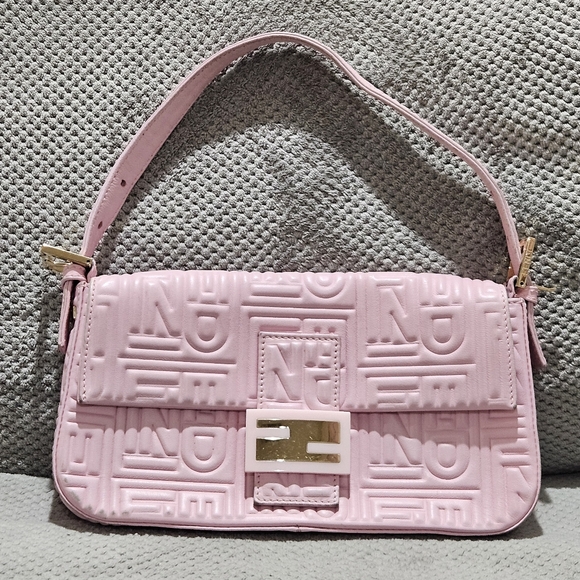 FENDI Baguette bag Leather Vintage FF Logo - Picture 14 of 16